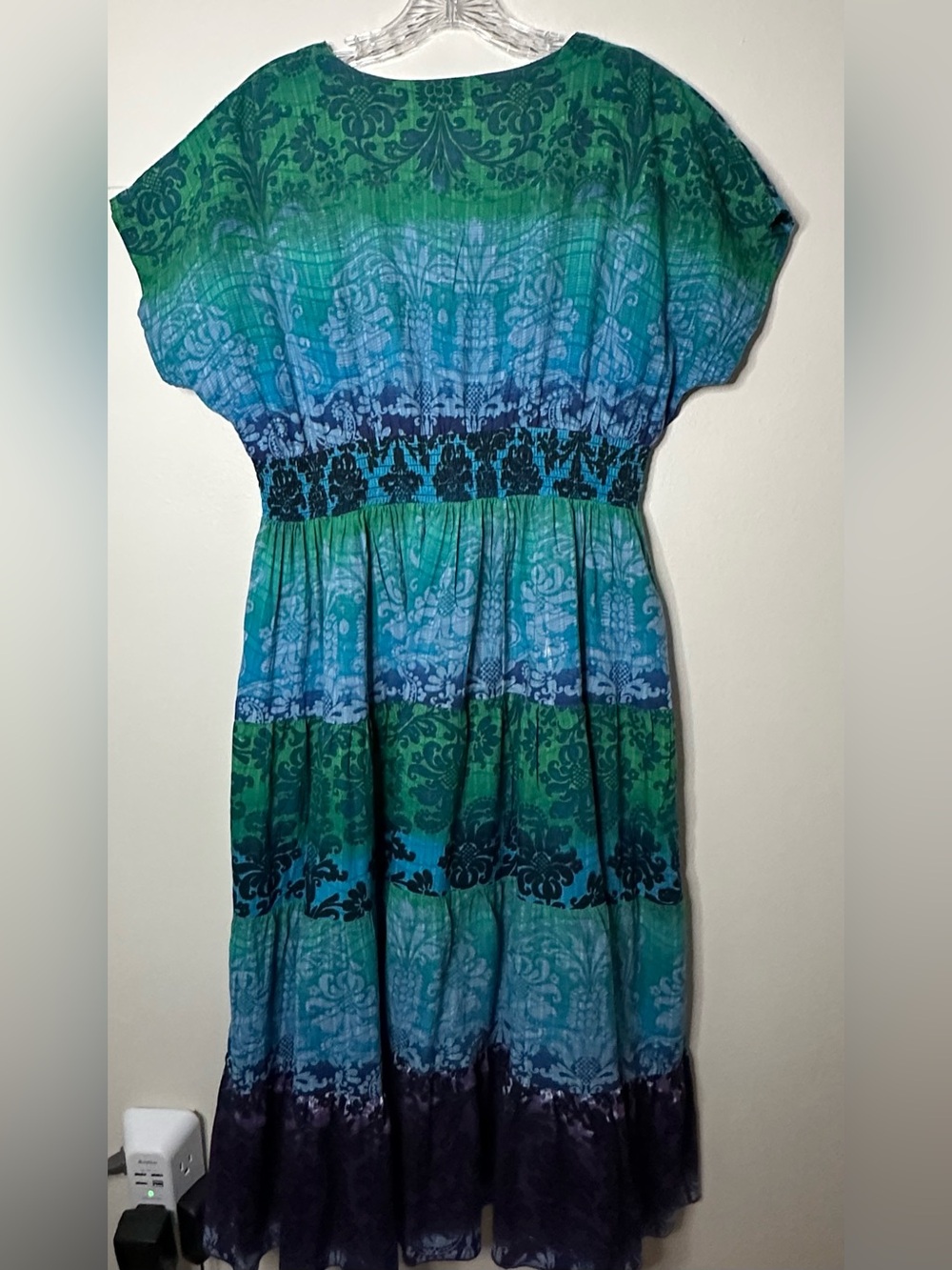 Drapers&Damons M boho style w/ cap sleeves, elastic waist & tiered skirt - Picture 5 of 6